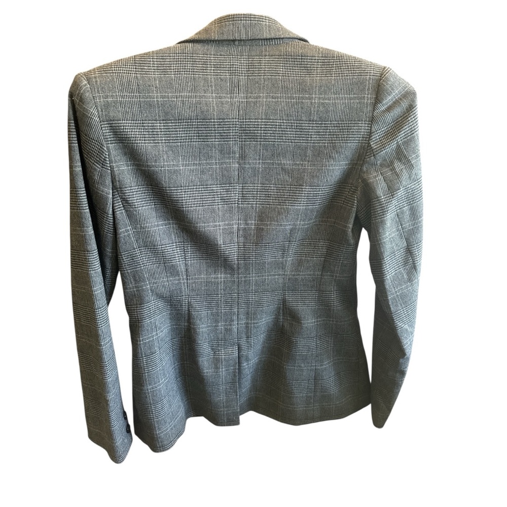 Forever 21 Women’s Size Small Glen Plaid Suit Blazer in Gray Job Interview Work - Picture 2 of 5